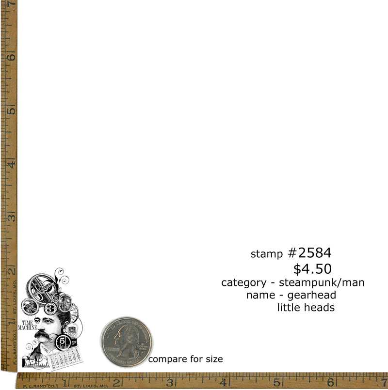 #2584 - Gearhead Little Heads - Steampunk/Man